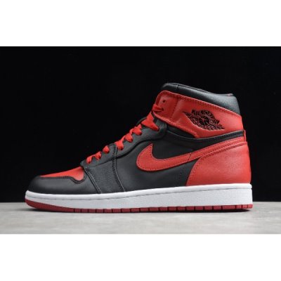 Nike Erkek Air Jordan 1 Retro High Ban Siyah / Kırmızı Basketbol Ayakkabısı Türkiye - HPMMYC50